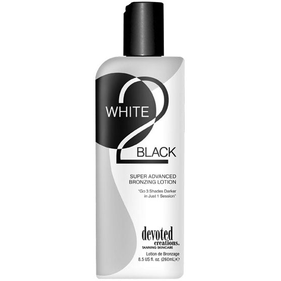 Devoted Creations White 2 Black Advanced Bronzing Tanning Lotion for Indoor Tanning