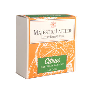 Majestic Lather Citrus Handmade Bar Soap Box
