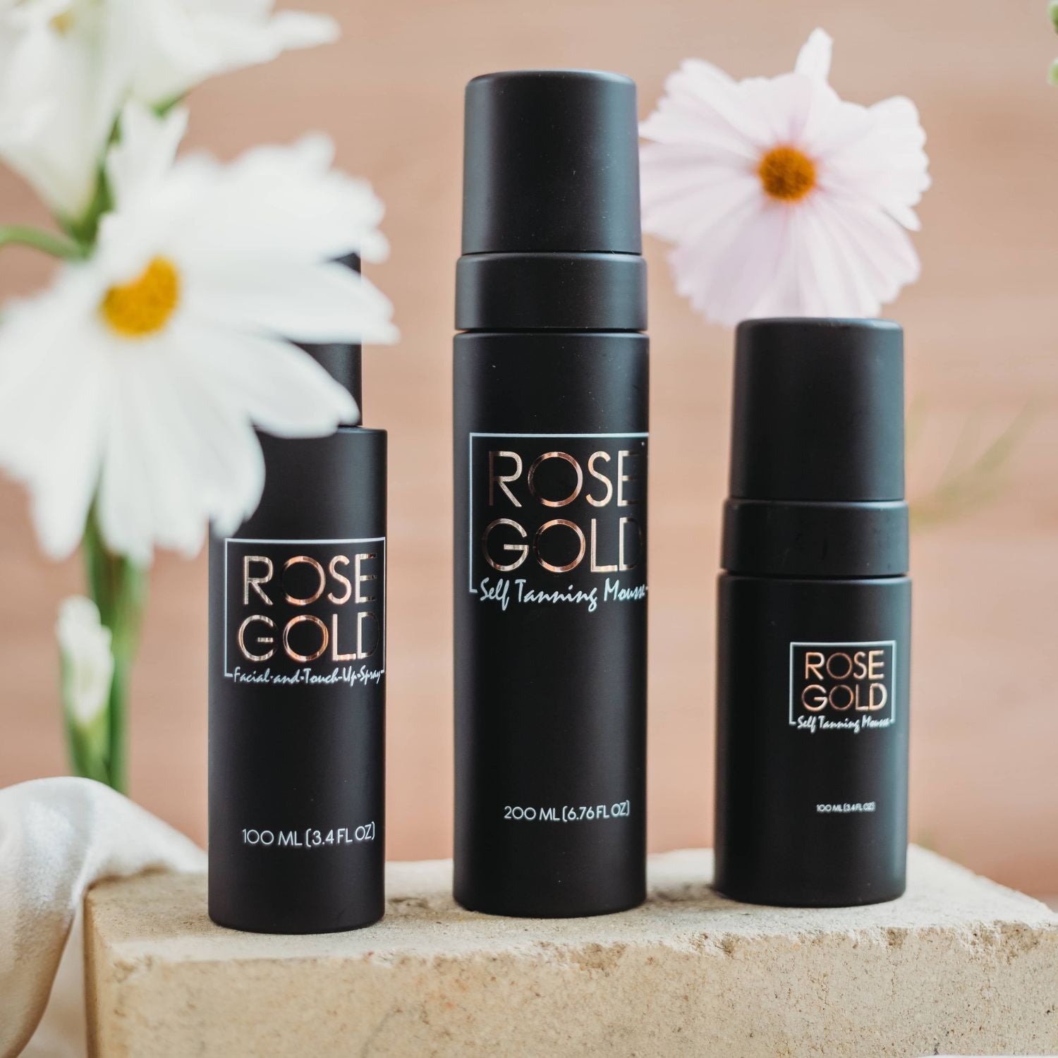 Rose Gold Sunless Face & Body Self Tanning Bundle — Complete Glow Collection