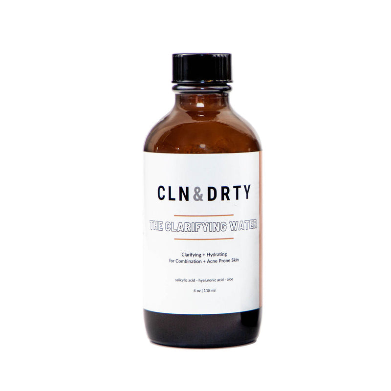 CLN&DRTY Natural Skincare The Clarifying Water - facial toner for combination + acne prone skin