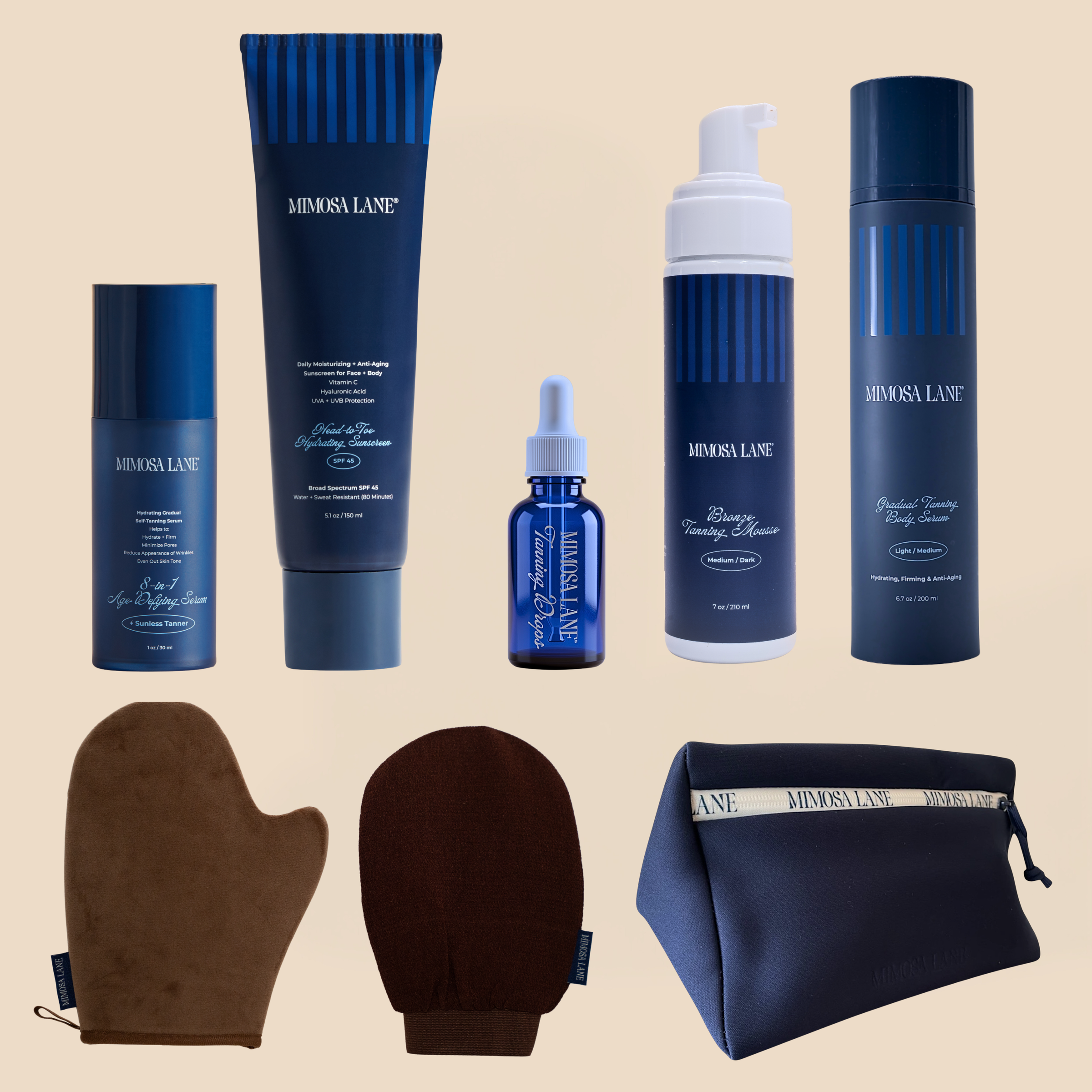 Mimosa Lane Face & Body Tan Bundle -Dark