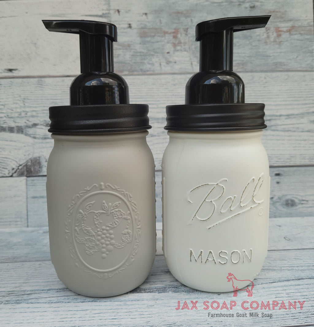 Jax Soap Company Mason Jar Foaming Liquid Soap Dispenser, Chalk Paint