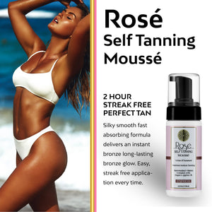 Rose Sunless Tanning Mousse 2 Hour Streak Free Tan