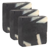 Majestic Lather Aloe and Charcoal Handmade Bar Soap Close Up 3 Bars