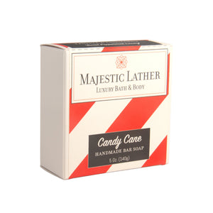 Majestic Lather Candy Cane Handmade Bar Soap Box