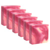 Majestic Lather Candy Cane Handmade Bar Soap Close Up 6 Bars