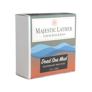 Majestic Lather Dead Sea Mud Handmade Bar Soap Box