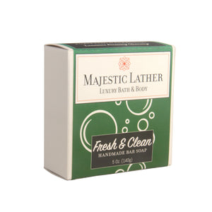 Majestic Lather Fresh and Clean Handmade Bar Soap Box