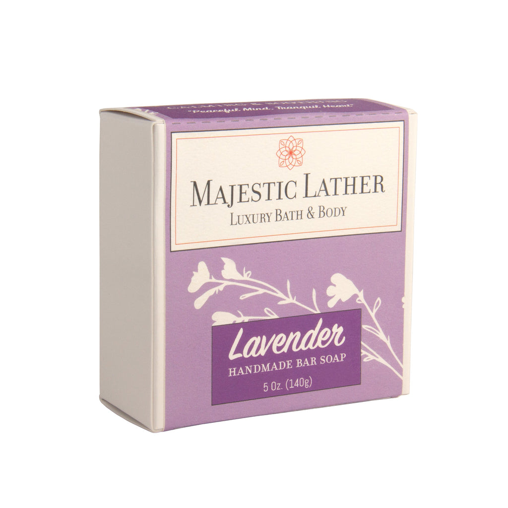 Majestic Lather Lavender Handmade Bar Soap Box