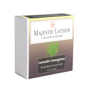 Majestic Lather Lavender Lemongrass Handmade Bar Soap Box