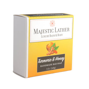Majestic Lather Turmeric & Honey Handmade Bar Soap Box