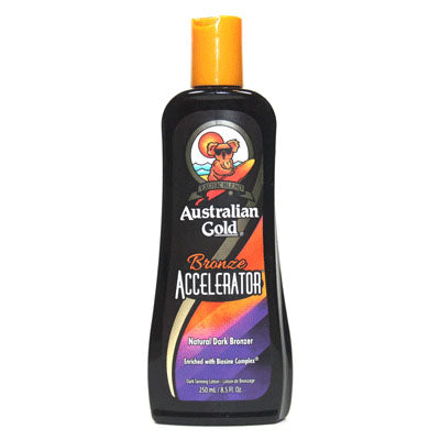 Australian Gold Bronze Accelerator Sunscreen and Mineral Oil Free Tanning Lotion for Indoor and Outdoor Tanning