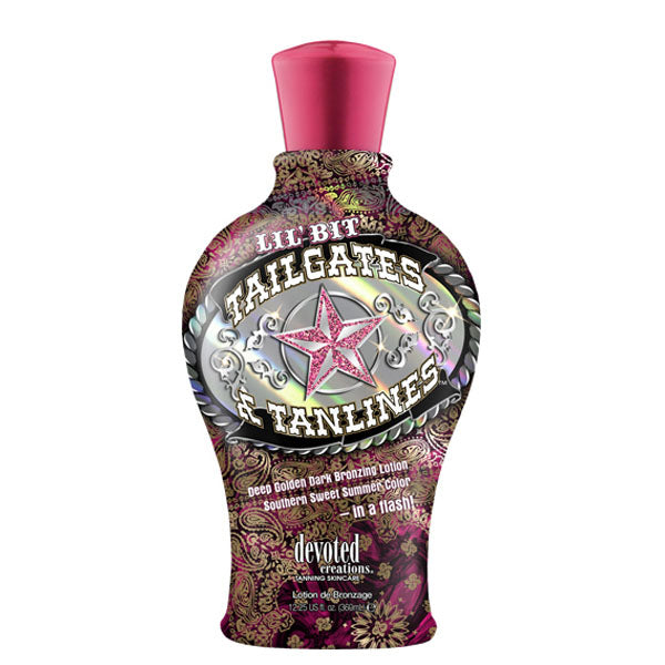 Devoted Creations Lil Bit Tailgates and Tanlines Tanning Bronzing Lotion for Indoor Tanning Beds