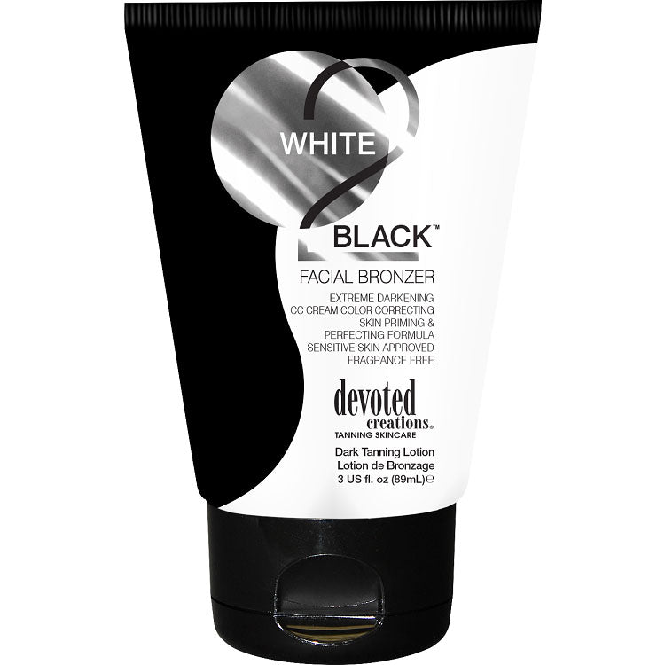 Devoted Creations White 2 Black Facial Bronzer Tanning Lotion for Indoor Tanning