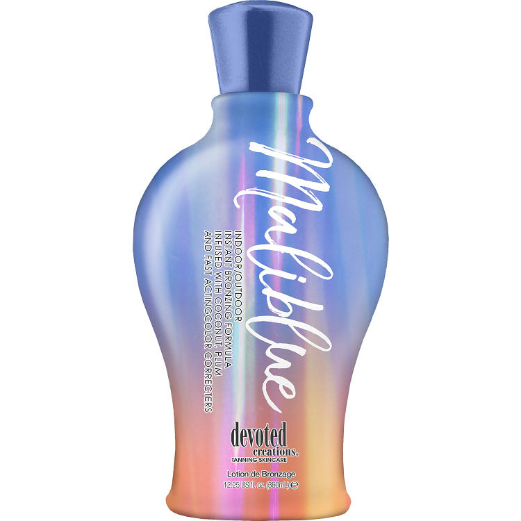 Devoted Creations Maliblue Fast Acting Color Correcting Bronzing Tan Enhancing Tanning Lotion for Indoor and Outdoor Tanning