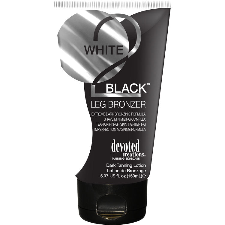 Devoted Creations White 2 Black Leg Bronzing Tanning Lotion for Indoor Tanning Beds