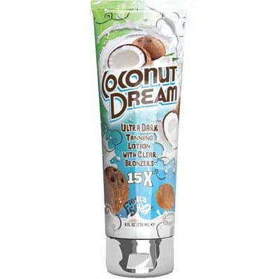 Fiesta Sun Coconut Dream Tanning Lotion with Clear Bronzers for Indoor and Outdoor Tanning