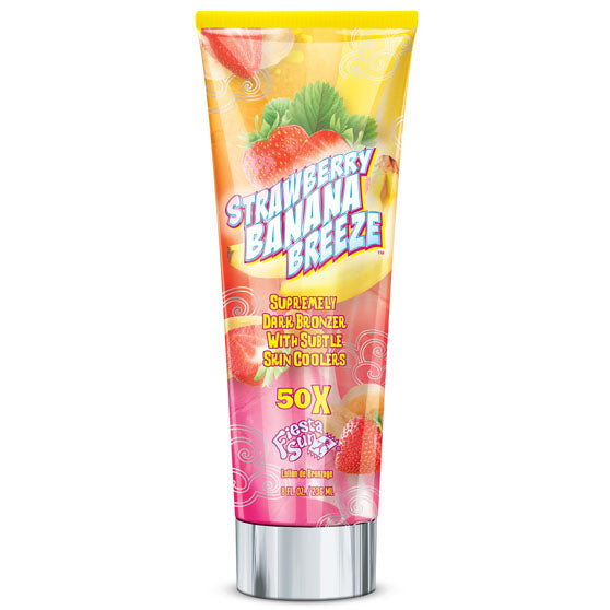 Fiesta Sun Strawberry Banana Breeze Cooling Bronzing Tanning Lotion for Indoor Tanning