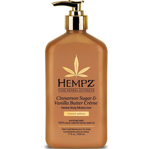 Hempz Cinnamon Sugar & Vanilla Butter Creme Limited Edition Herbal After Tan and Daily Body Moisturizer