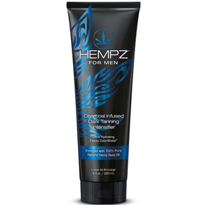 Hempz for Men Dark Tanning Intensifier Charcoal Infused Tanning Lotion For Indoor Tanning Beds
