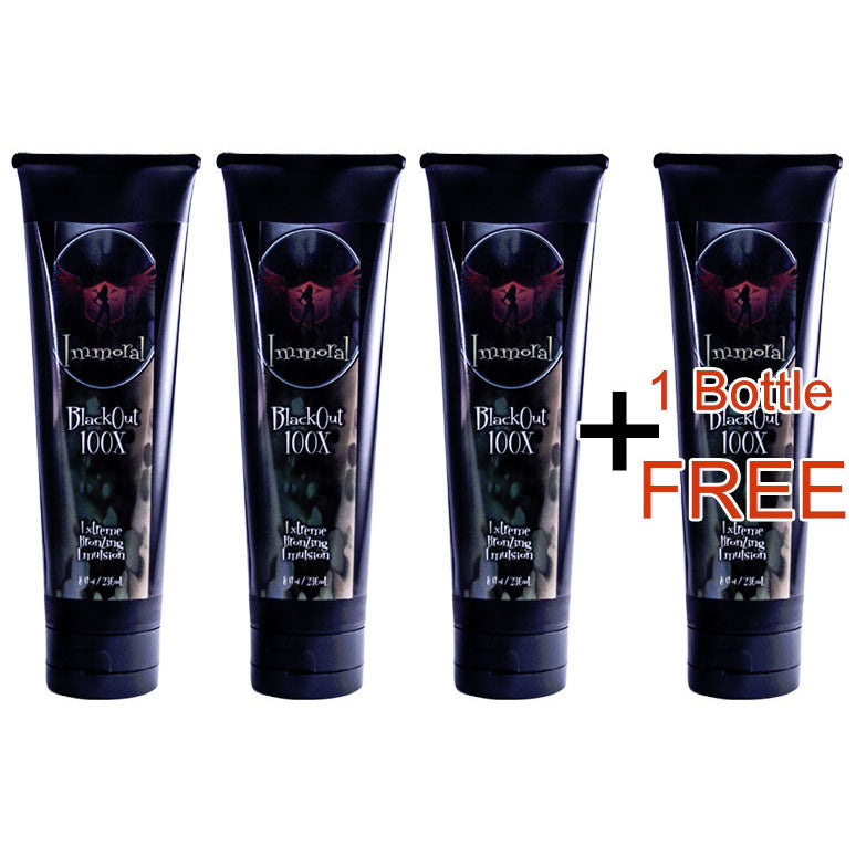 Immoral BlackOut Tanning Bronzing Lotion for Indoor and Outdoor Tanning