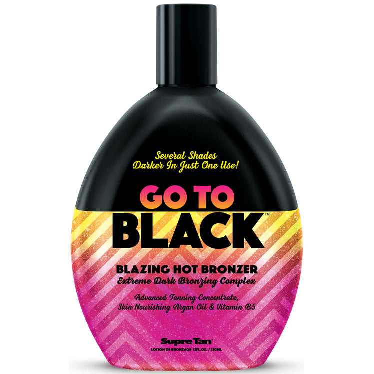 Supre Tan Go to Black Blazing Hot Tingle Bronzing Tanning Lotion for Indoor Tanning