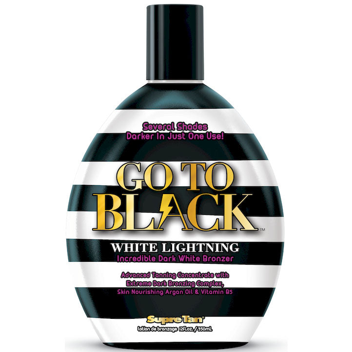 Supre Tan Go to Black White Lightning Tanning Lotion