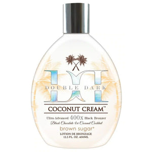 Tan Incorporated Brown Sugar Double Dark Coconut Cream Ultra-Advanced 400X Black Bronzer Tanning Lotion 