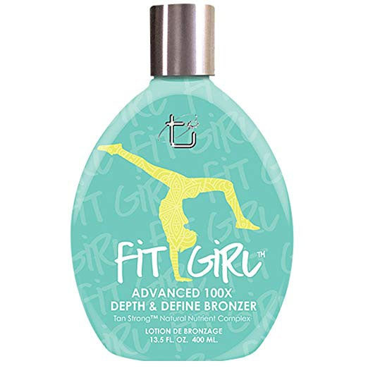 Tan Inc Fit Girl Tanning Lotion Bronzer - Dark Tanning Bed Lotion with Shea and Coco Butters